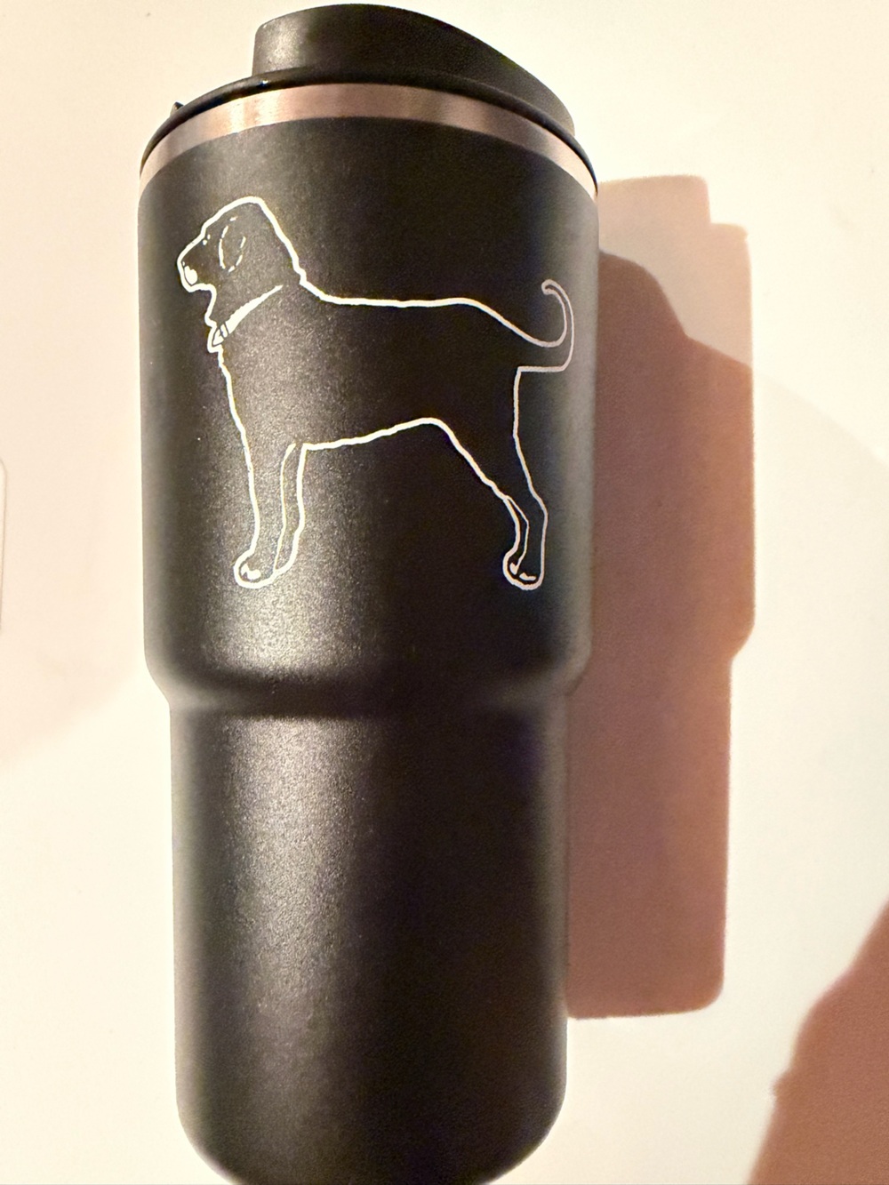 The Black Dog Brand Black Stainless Steel Travel Bottle